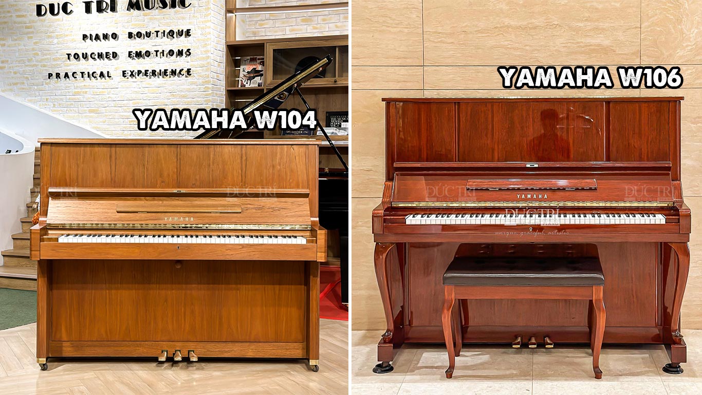 Yamaha W104 3 So sánh đàn piano Yamaha W104 với Yamaha W106