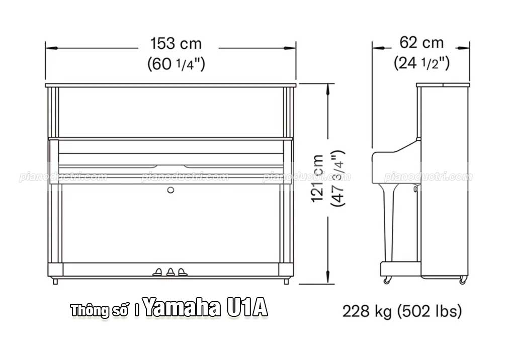 Yamaha U1A 15 Thông số Yamaha U1A