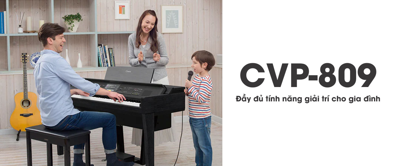 Yamaha CVP-809 1 Đàn Piano Yamaha CVP-809 phù hợp cho giải trí gia đình