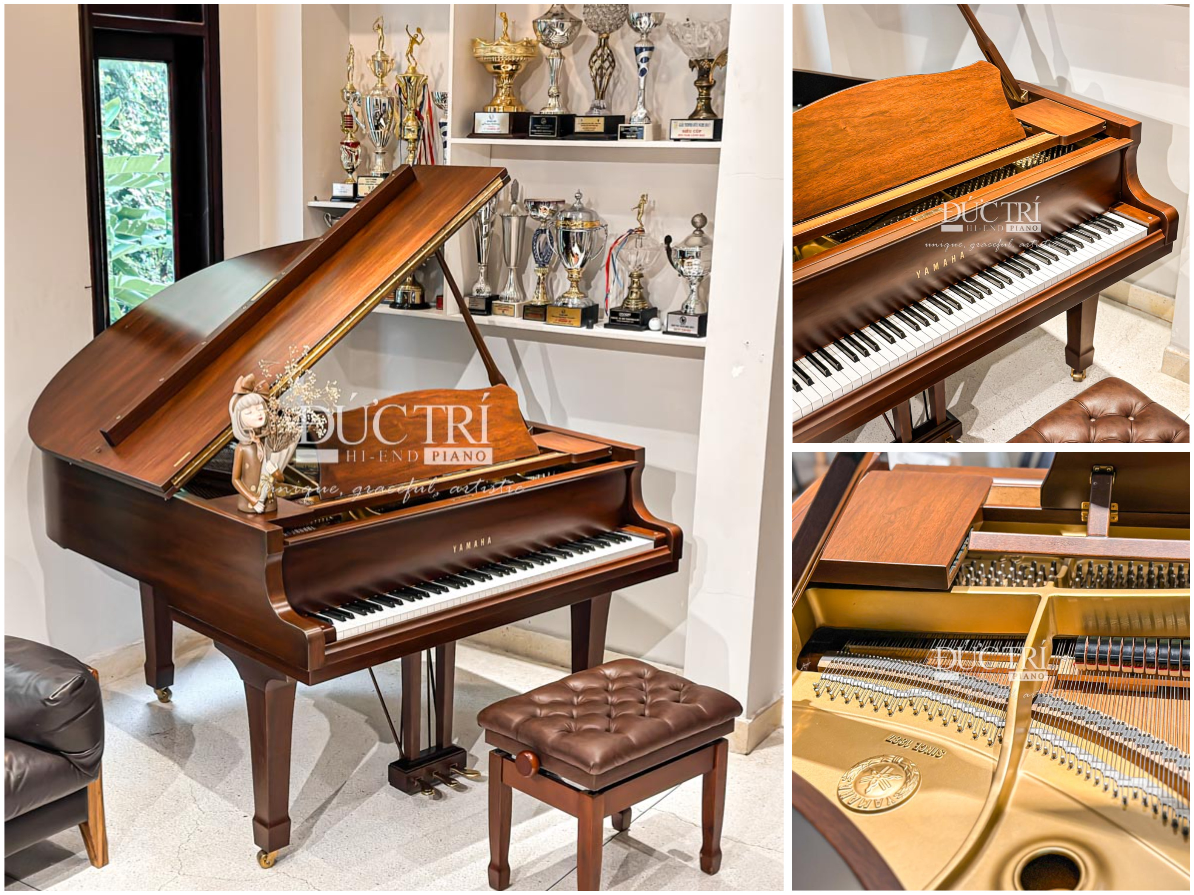 Bàn giao đàn Grand Piano Yamaha G1E | Gò Vấp 1 Đàn grand yamaha màu nâu gỗ nhỏ gọn tinh tế