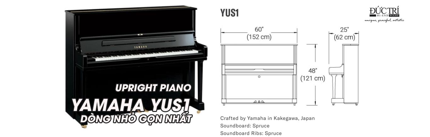 Yamaha YUS1 9 Đàn piano yamaha yus1 dòng nhỏ gọn nhất