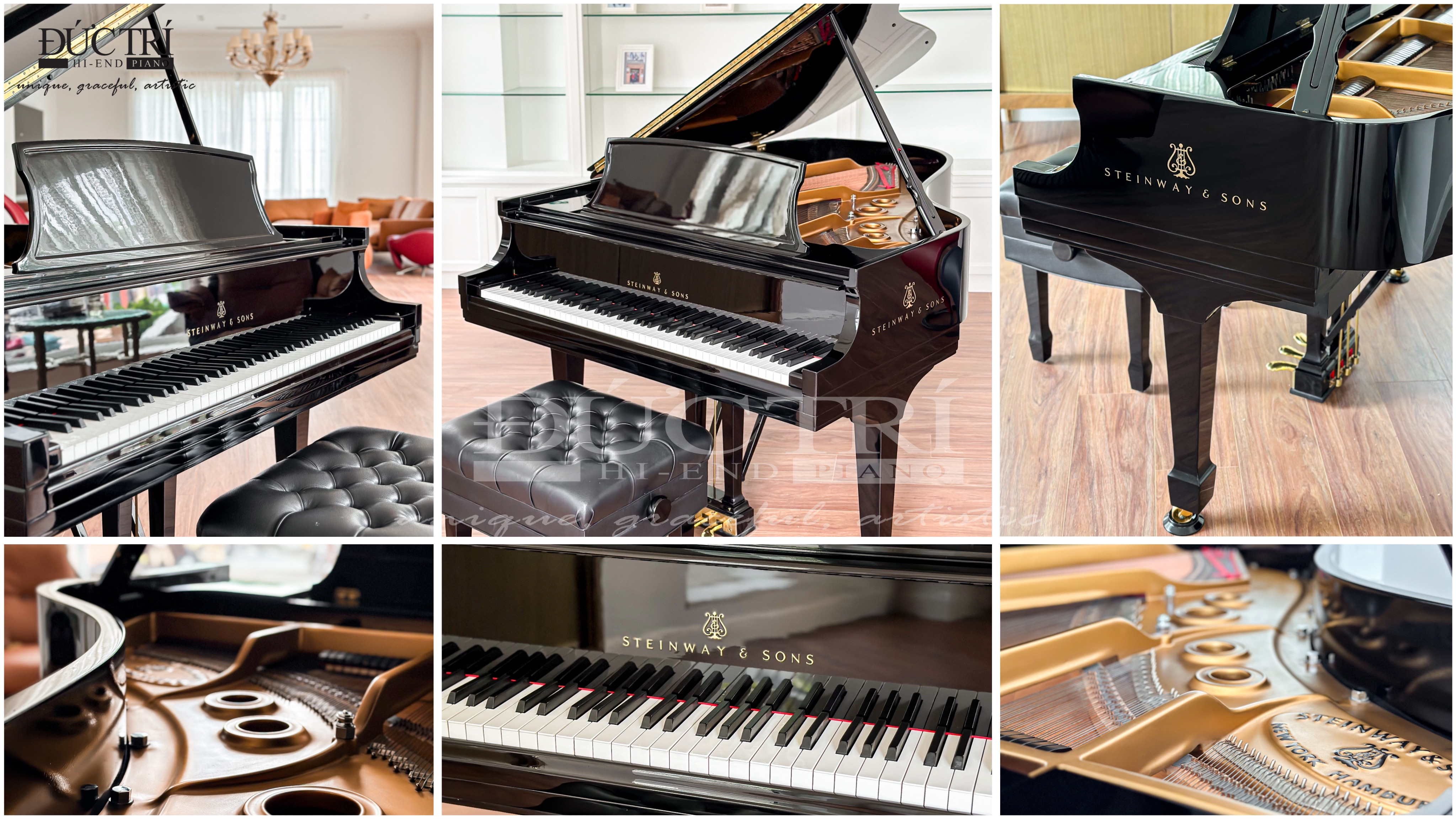 Bàn Giao Đàn Steinway & Sons Model L Tự Động Chơi | Quận 2 2 Đàn Piano Màu Đen Sang Trọng Và Tinh Tế Trong căn Biệt Thự Rộng Lớn