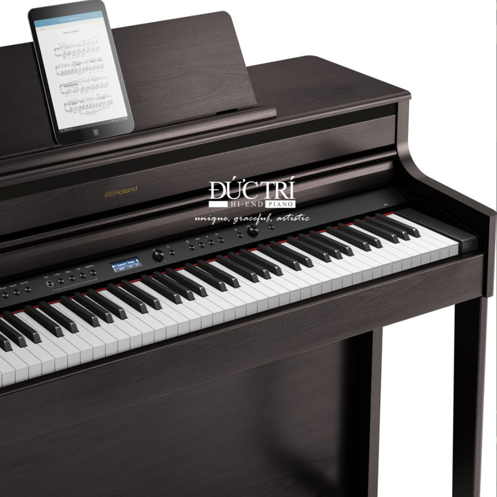 Roland HP704 2 bảng điều khiển Digital Roland HP704 màu nâu đen
