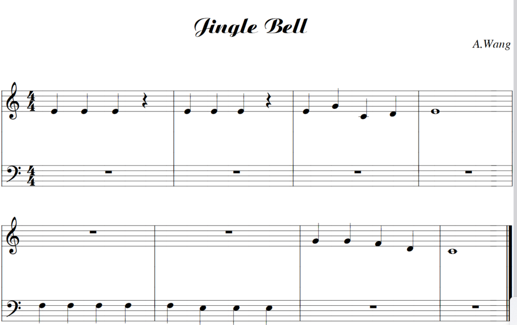 Top 10 bản nhạc piano đơn giản có tên nốt cho người mới học từ trẻ em, đến người lớn 3 Jingle Bells với giai điệu vui tươi, đơn giản và dễ nhớ