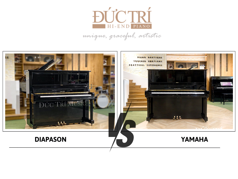 Diapason No132 WN 4 So sánh đàn Piano Diapason và Yamaha
