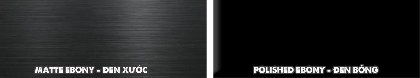 Steinway & Sons L-180 1 Hai mã màu Đen xước và Đen bóng khi đặt cạnh nhau