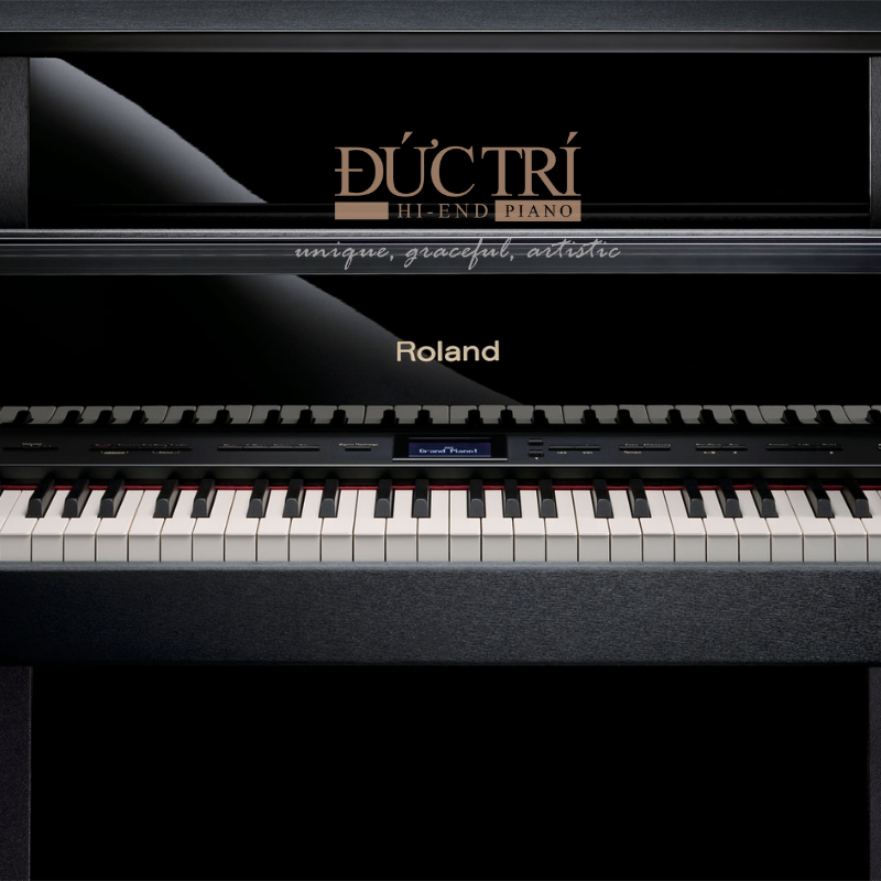Roland LX-10F 6 Logo và bàn phím chiếc đàn Piano Roland LX-10F