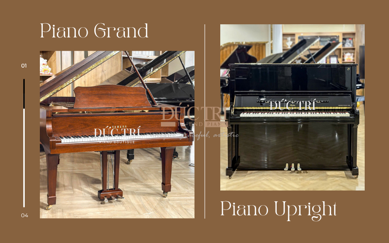 So sánh piano Grand và Upright, nên mua đàn nào?